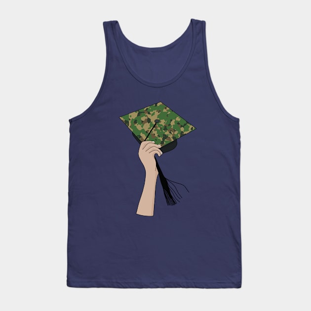 Holding the Square Academic Cap Camouflage Tank Top by DiegoCarvalho